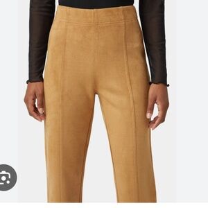 Zac & Rachel Faux Suede Pants in Tan